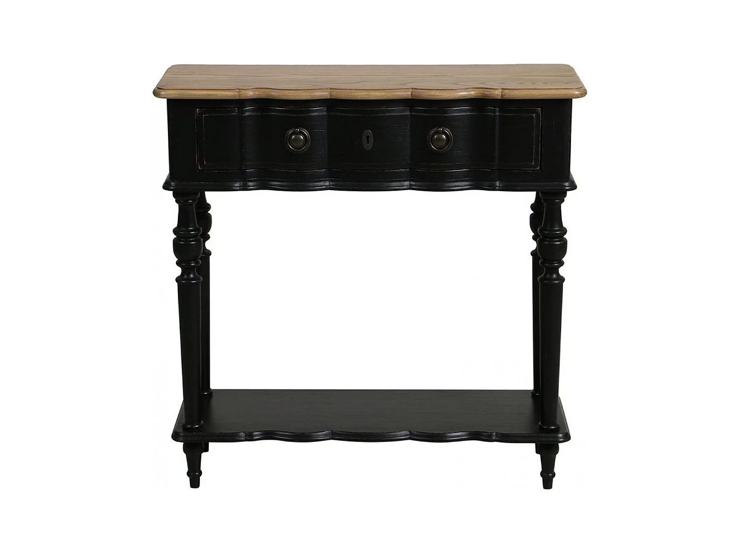 Console 1 tiroir Bois Noir - Manoir Interior's