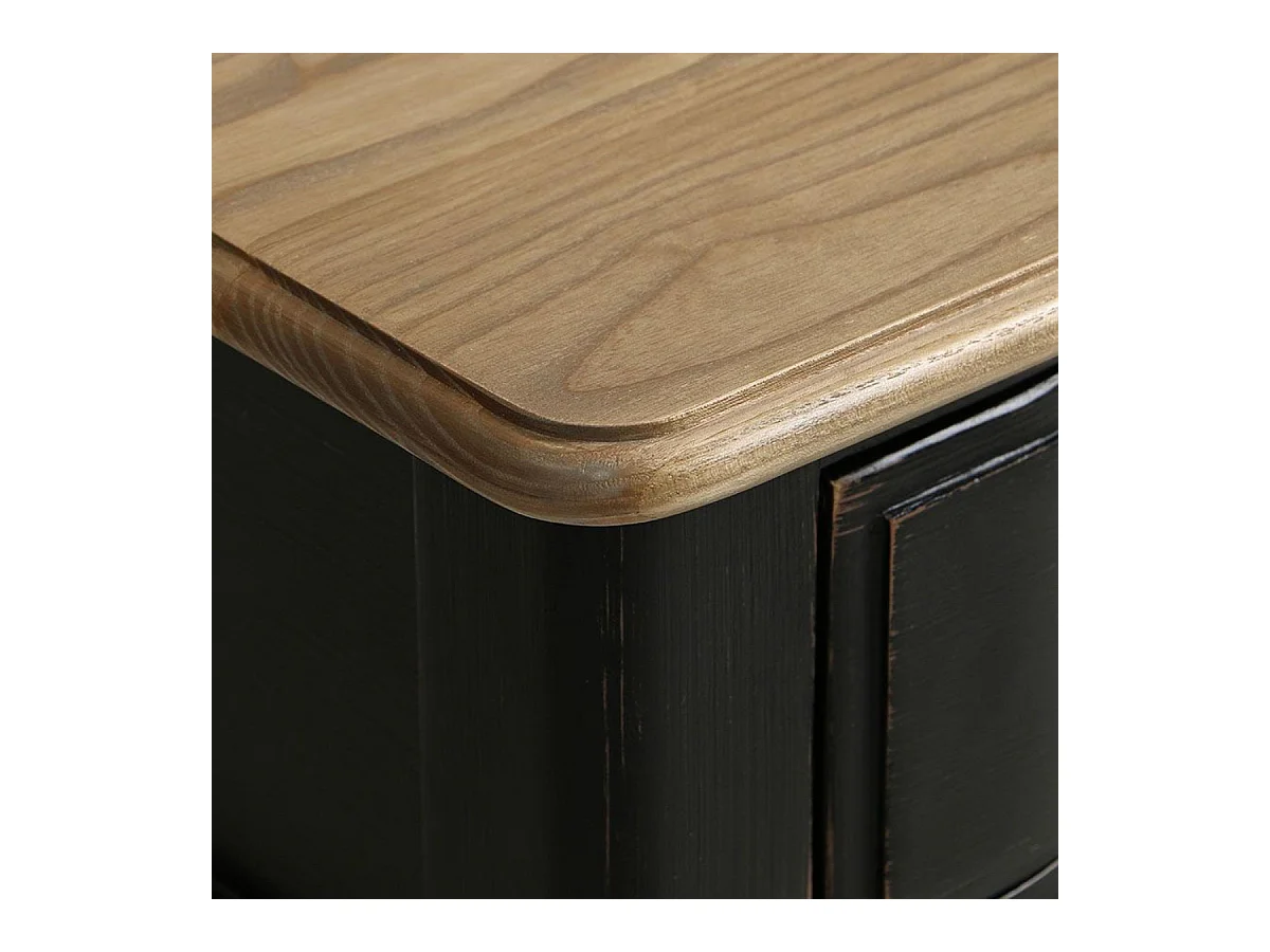 Console 1 tiroir Bois Noir - Manoir Interior's