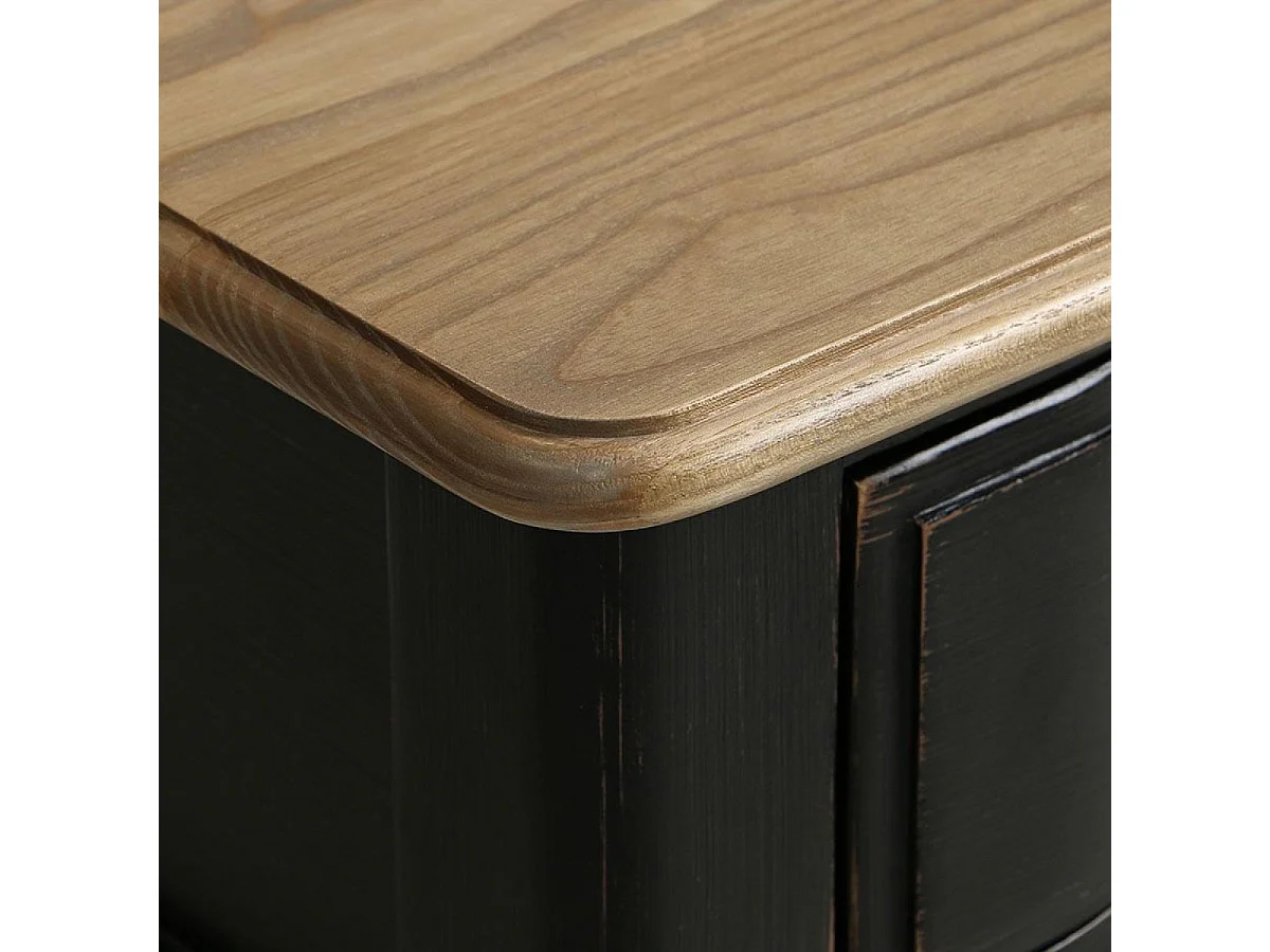 Console 1 tiroir Bois Noir - Manoir Interior's