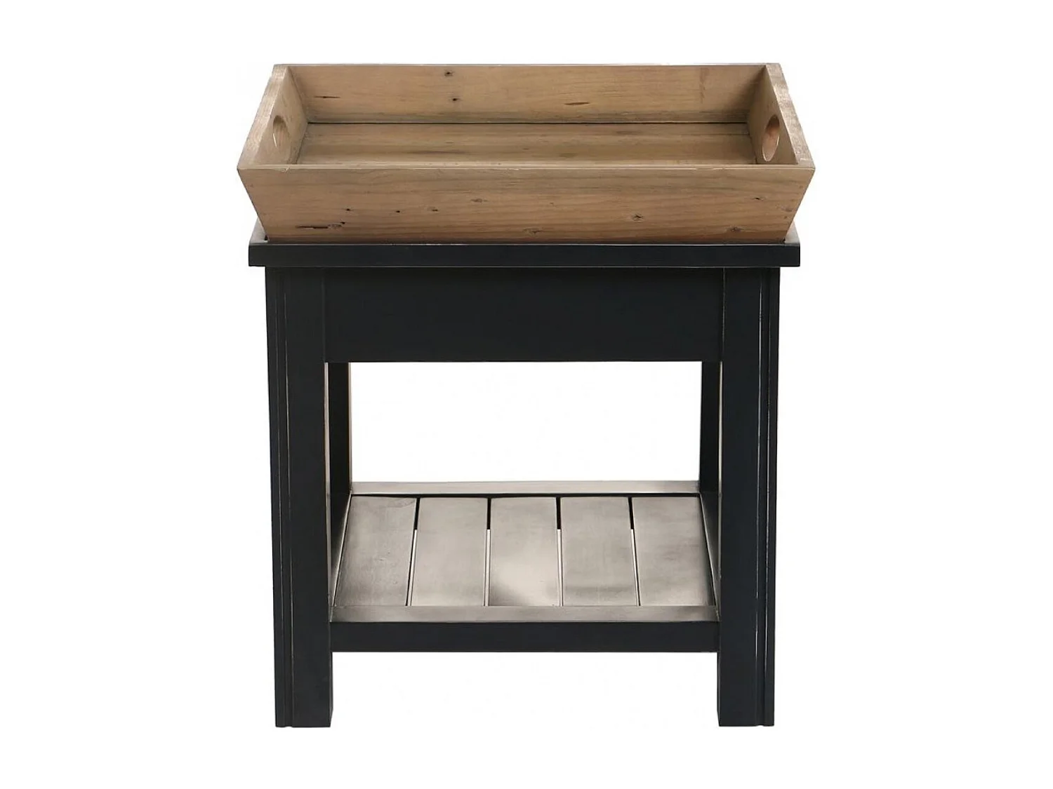 Bout de canapé 1 tiroir Bois Bleu - Rivages Interior's