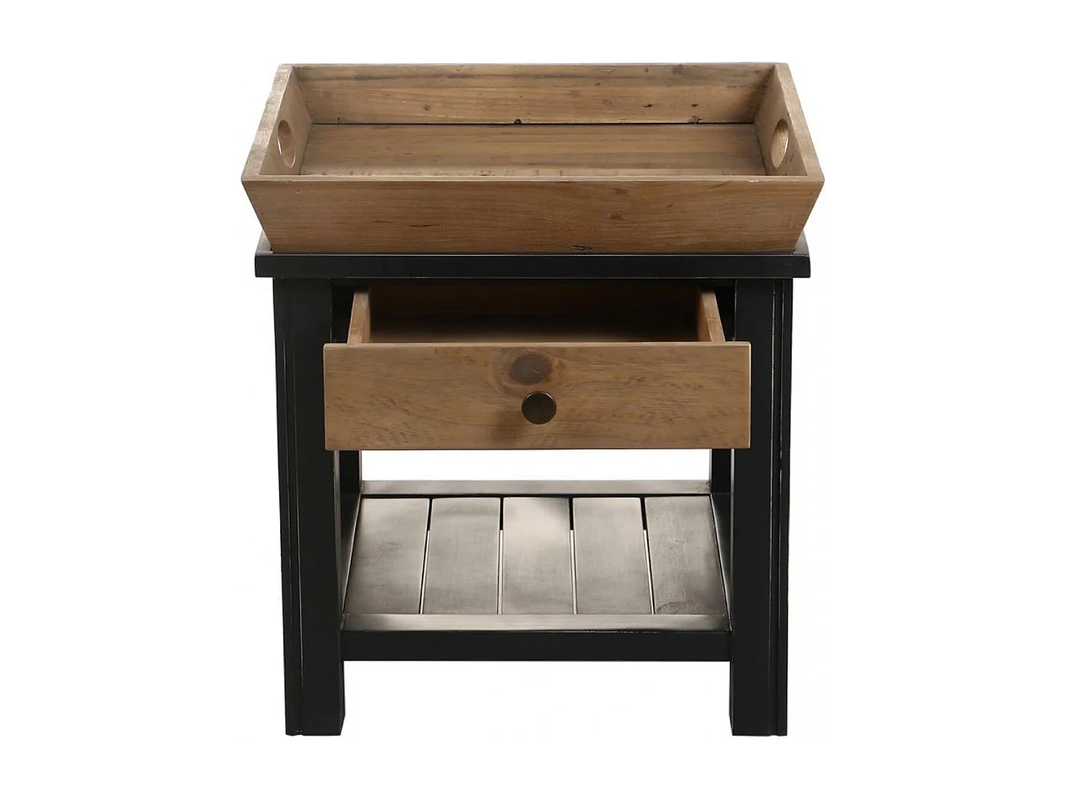 Bout de canapé 1 tiroir Bois Bleu - Rivages Interior's