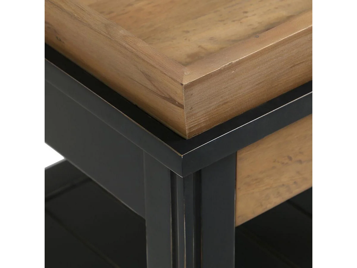 Bout de canapé 1 tiroir MDF Noir - Rivages Interior's