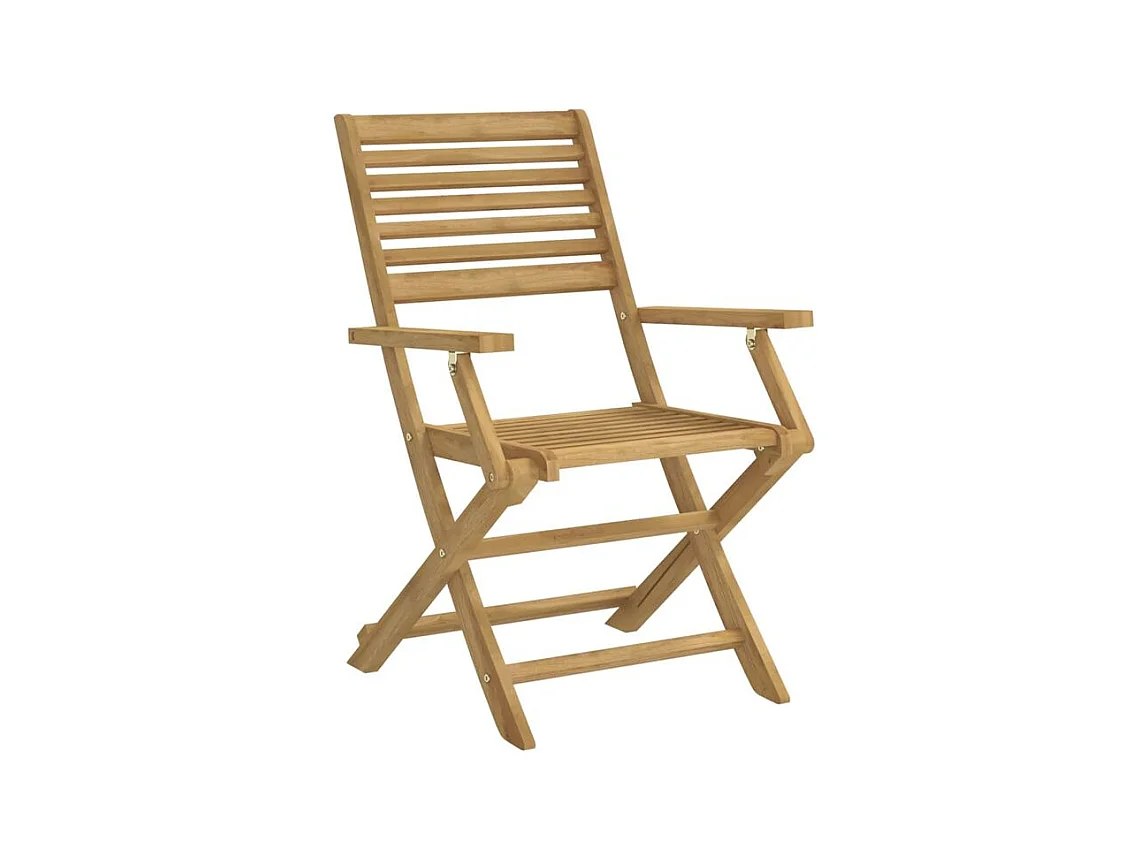 Chaises pliables de jardin lot de 6 bois massif d'acacia