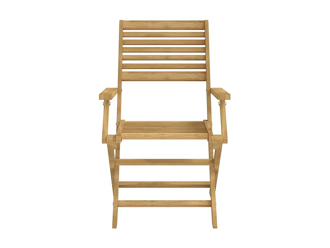 Chaises pliables de jardin lot de 6 bois massif d'acacia
