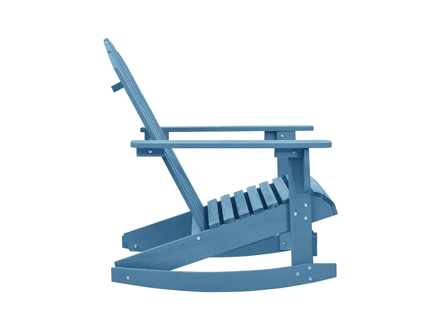 Chaise à bascule de jardin Adirondack Bois de sapin massif Bleu