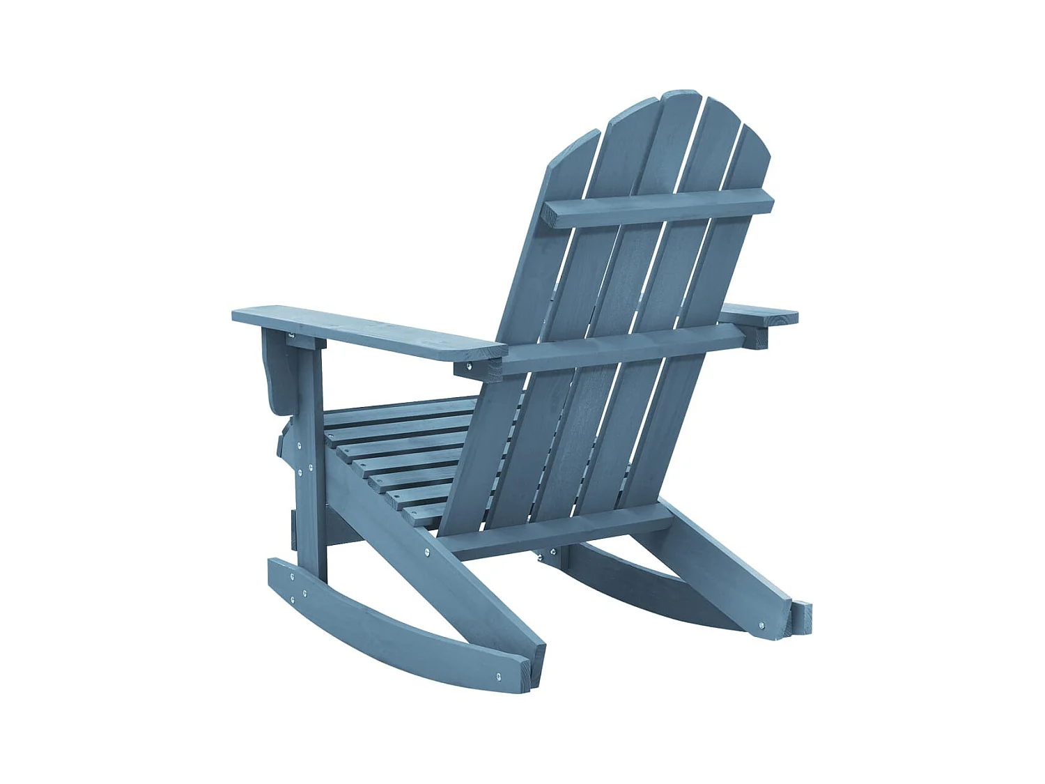 Chaise à bascule de jardin Adirondack Bois de sapin massif Bleu