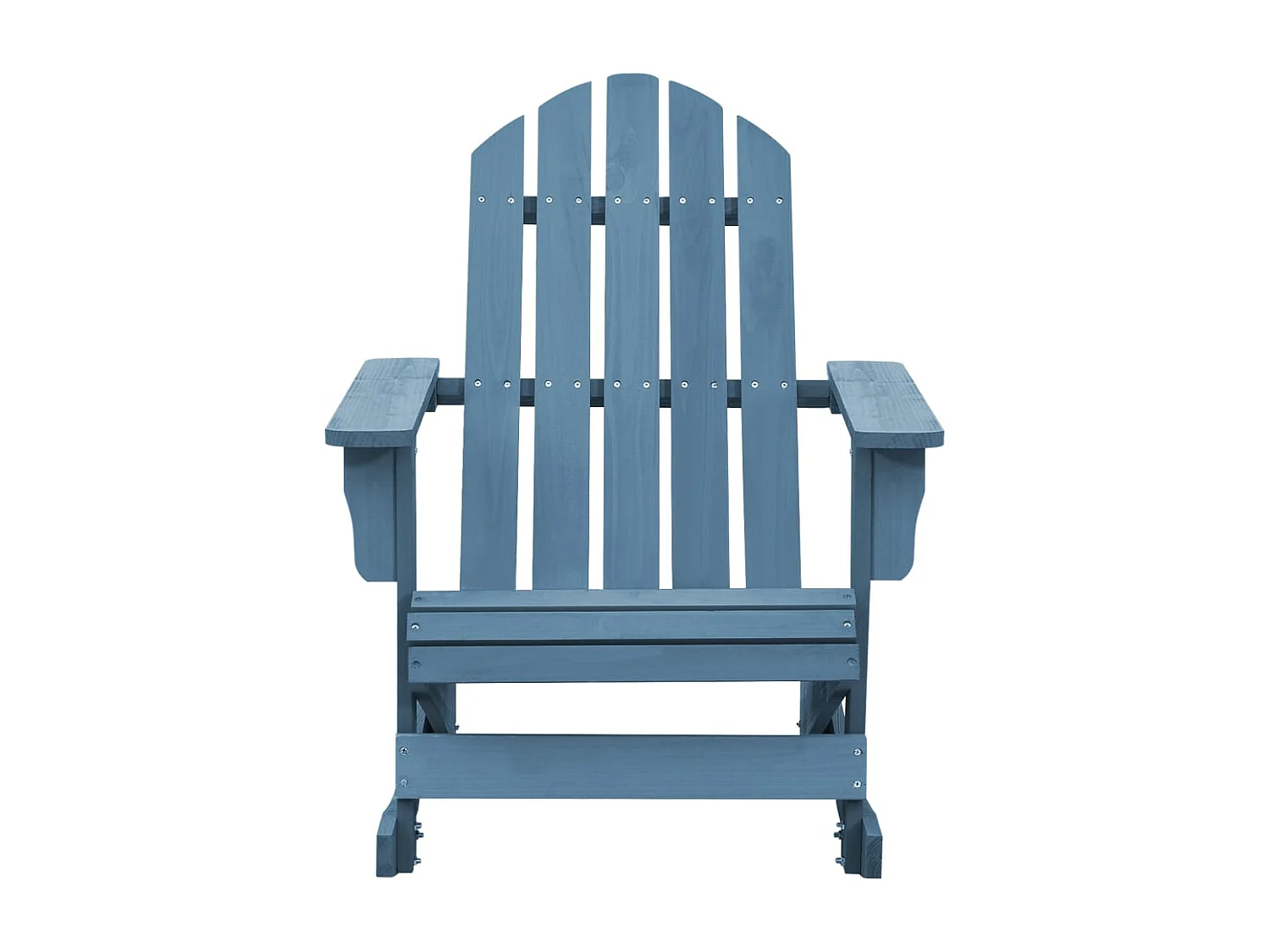 Chaise à bascule de jardin Adirondack Bois de sapin massif Bleu