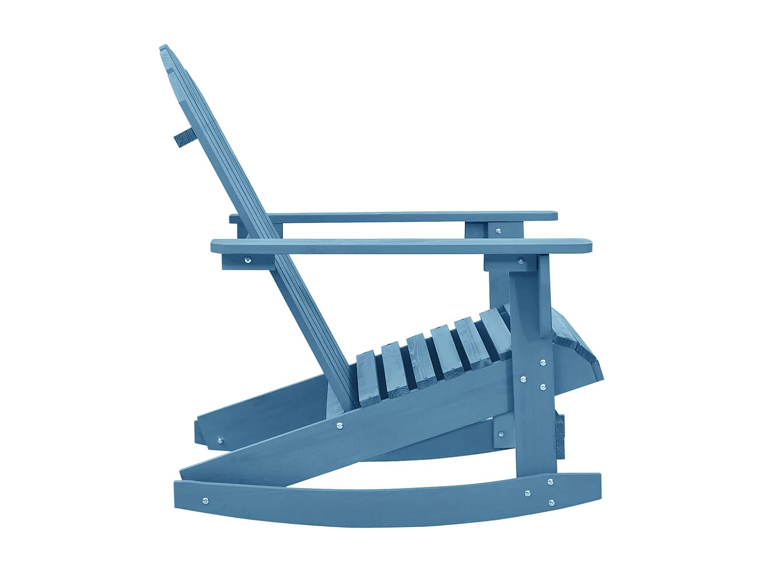 Chaise à bascule de jardin Adirondack Bois de sapin massif Bleu
