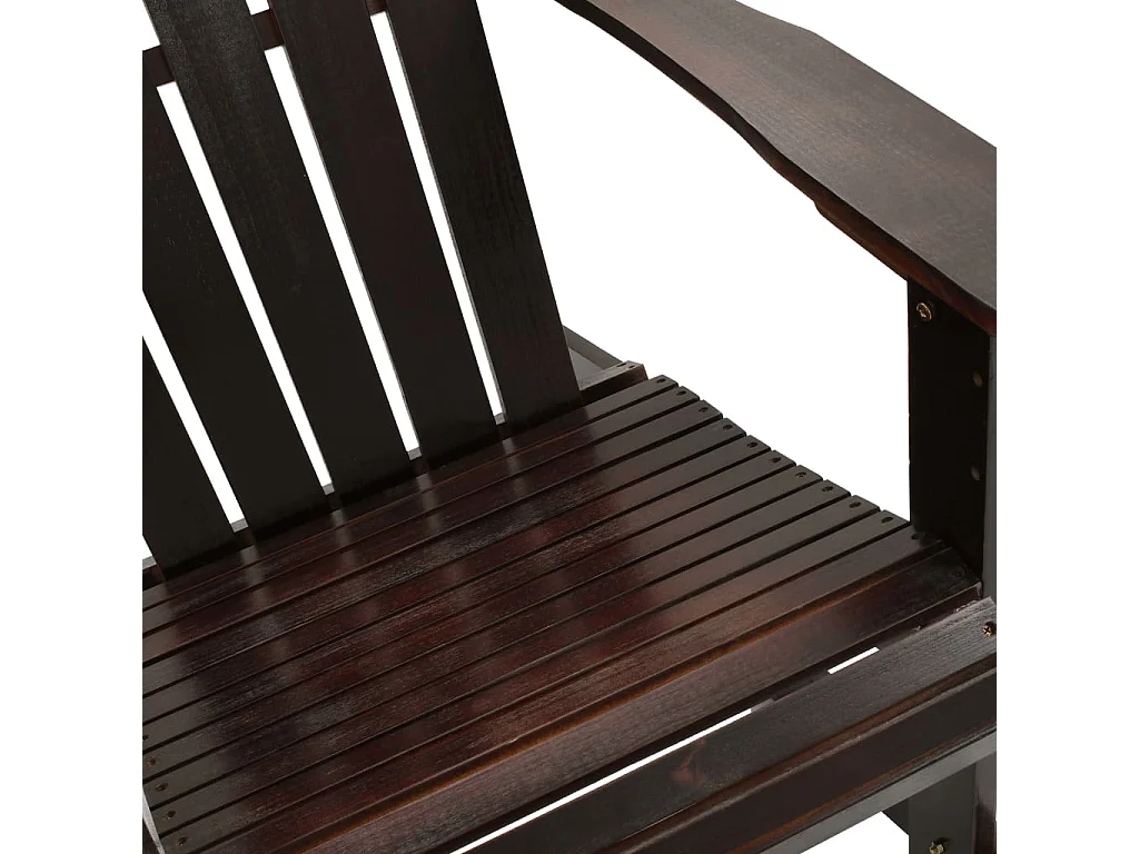 Chaise à bascule de jardin Bois Marron