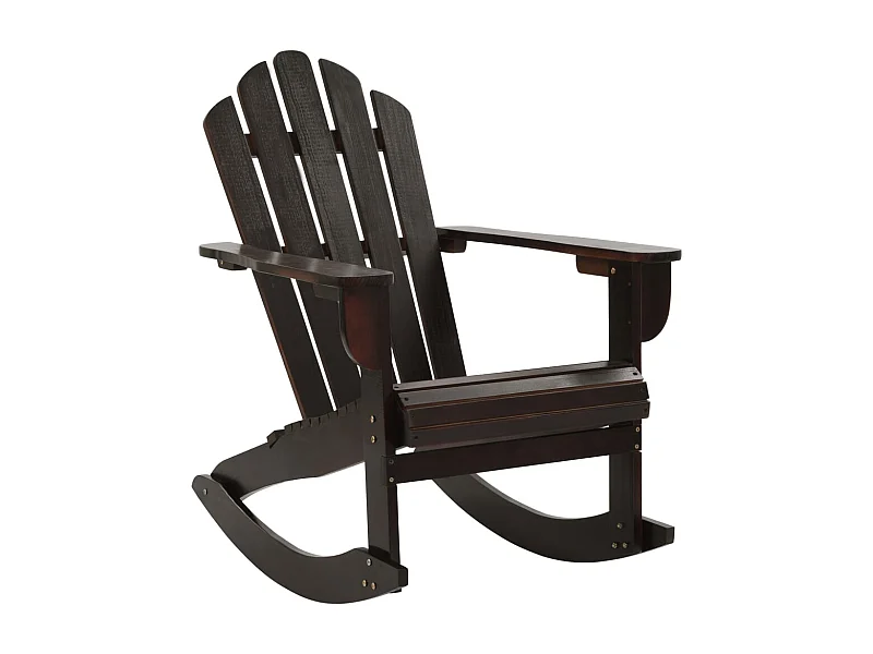 Chaise à bascule de jardin Bois Marron