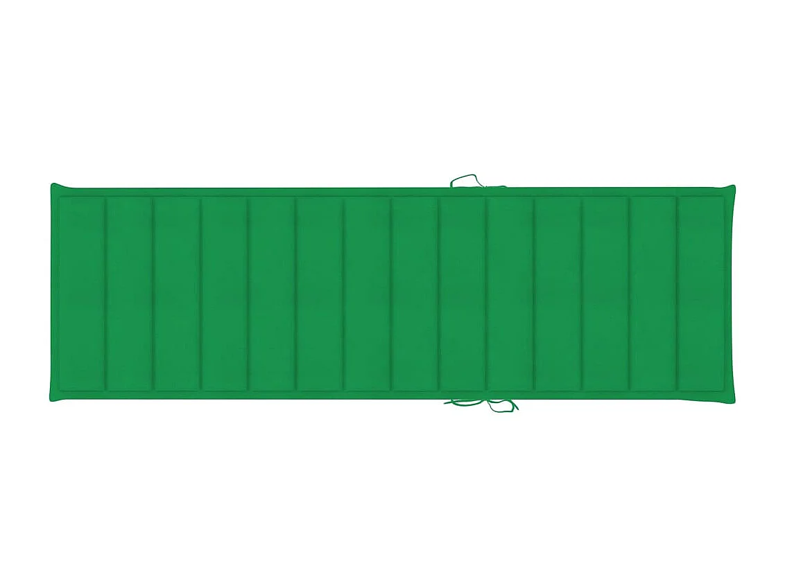Chaise longue double et coussins vert Bois de pin imprégné