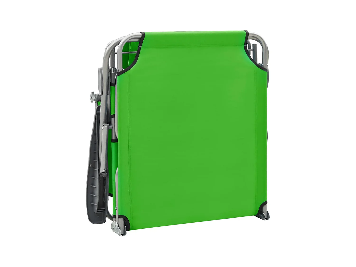 Chaise longue avec auvent Acier Vert