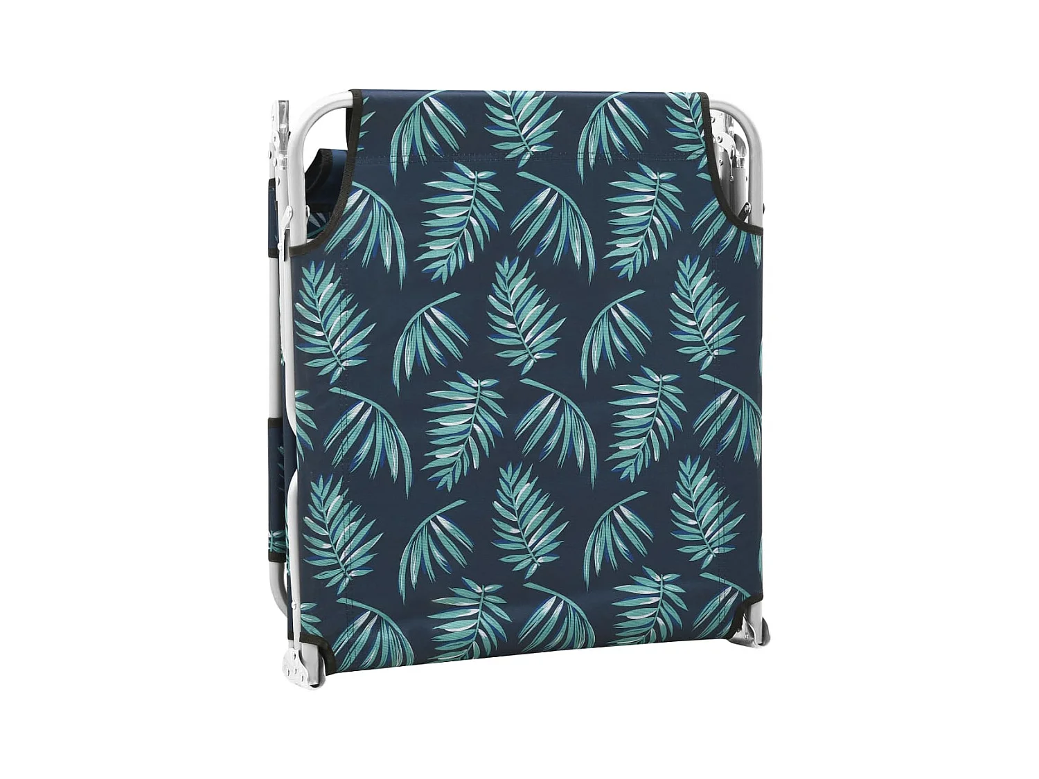 Chaise longue avec coussin de tête Acier Motif de feuilles