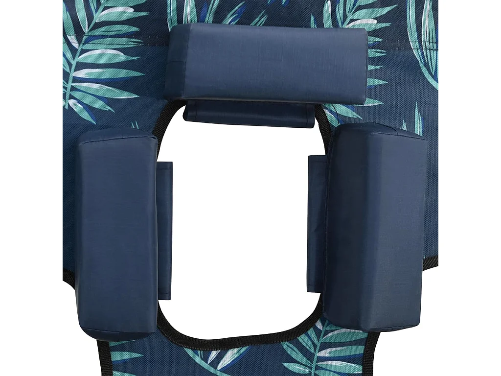 Chaise longue avec coussin de tête Acier Motif de feuilles