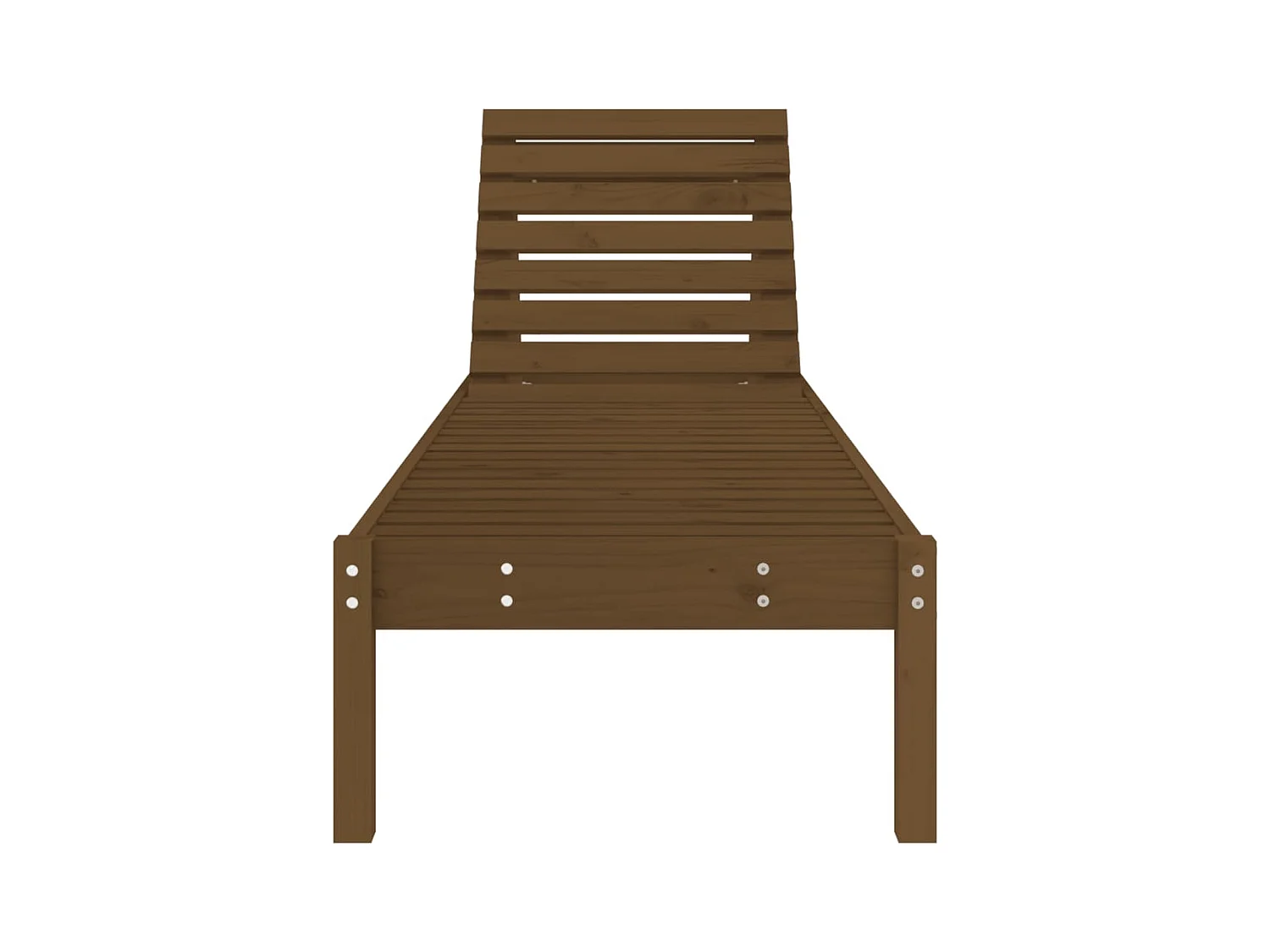 Chaise longue marron miel 199,5x60x74 bois massif de pin