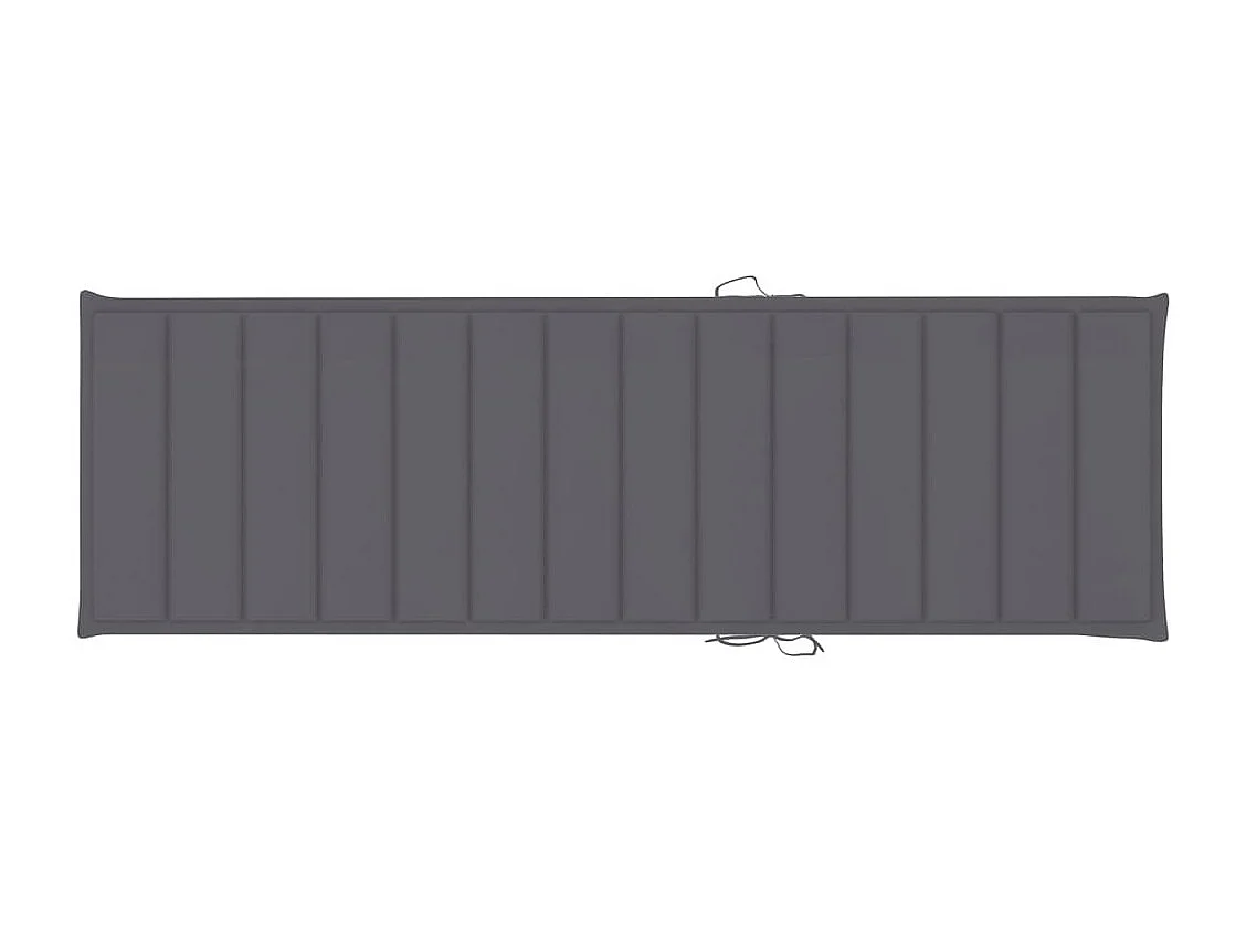 Chaise longue avec coussin anthracite Bois de pin imprégné