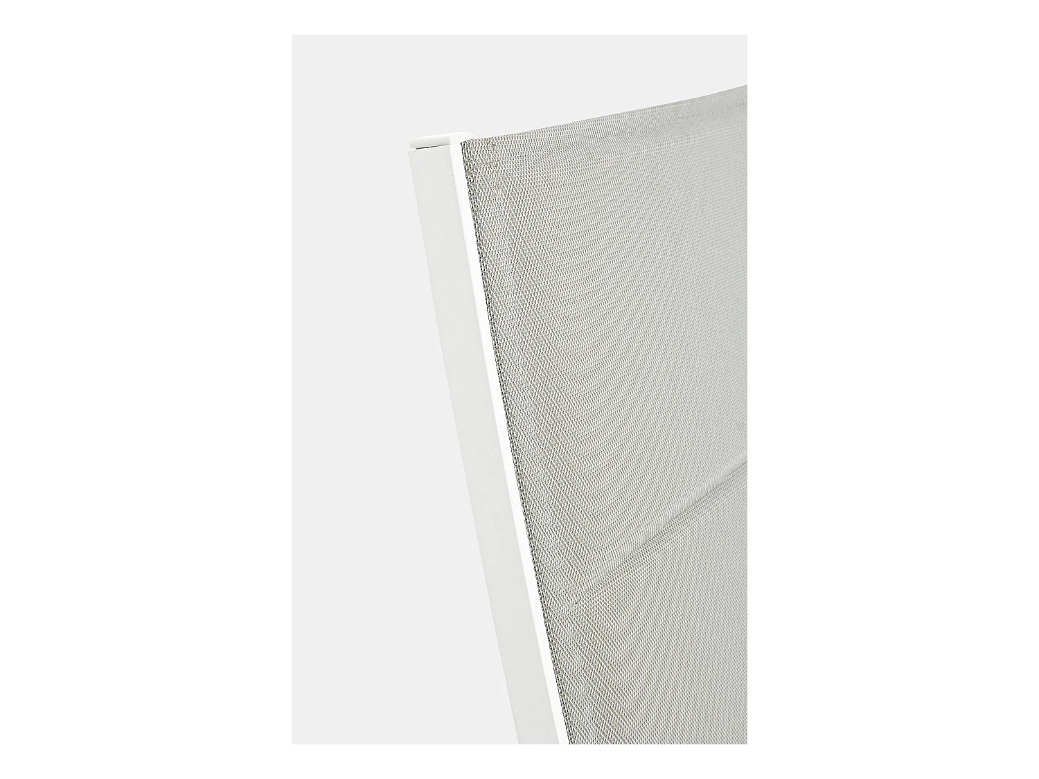 Chaise longue en aluminium et textylène blanc Chloé - Lot de 4