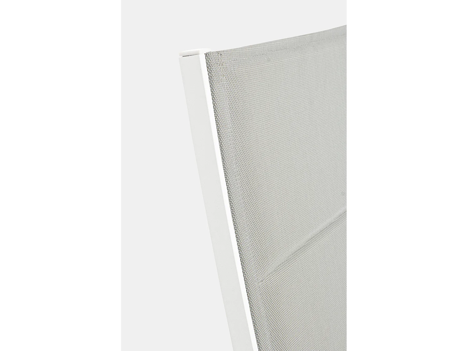 Chaise longue en aluminium et textylène blanc Chloé - Lot de 4