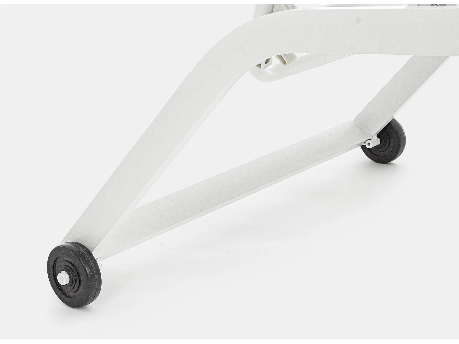 Chaise longue en aluminium et textylène blanc Chloé - Lot de 4