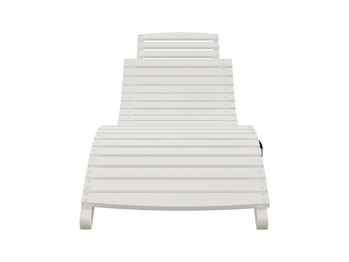 Chaise longue blanc 184x55x64 bois massif d'acacia