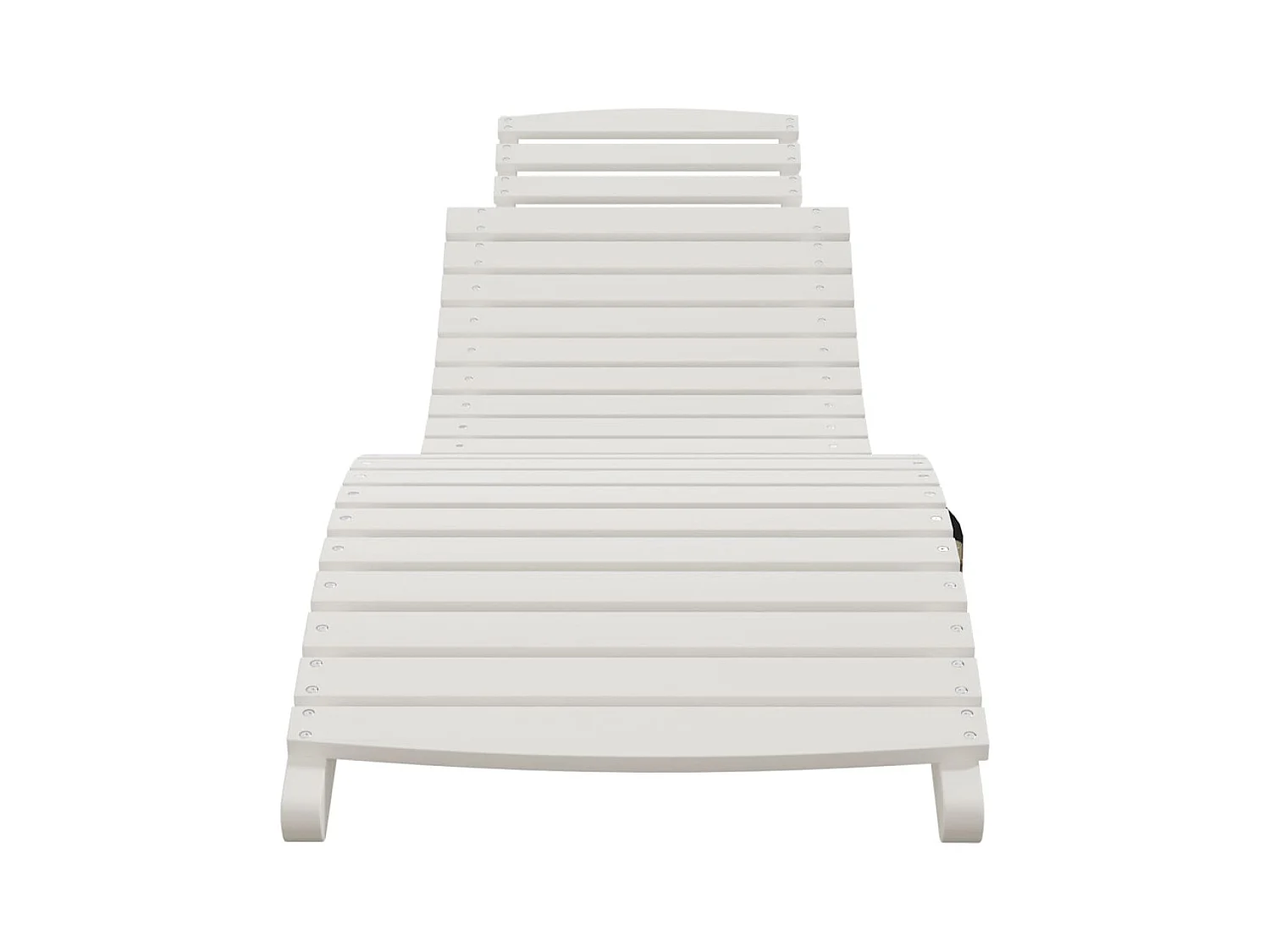 Chaise longue blanc 184x55x64 bois massif d'acacia