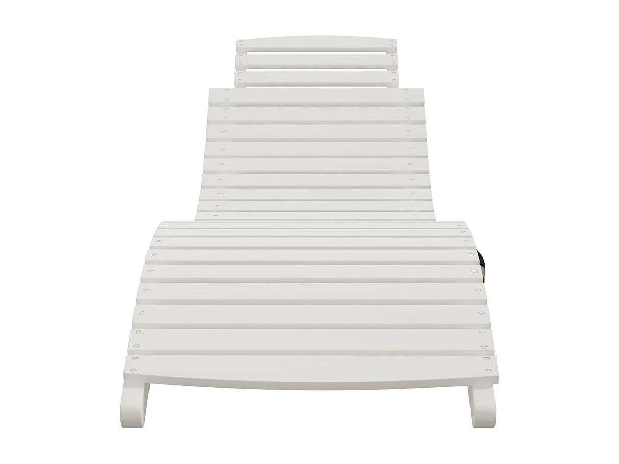 Chaise longue blanc 184x55x64 bois massif d'acacia