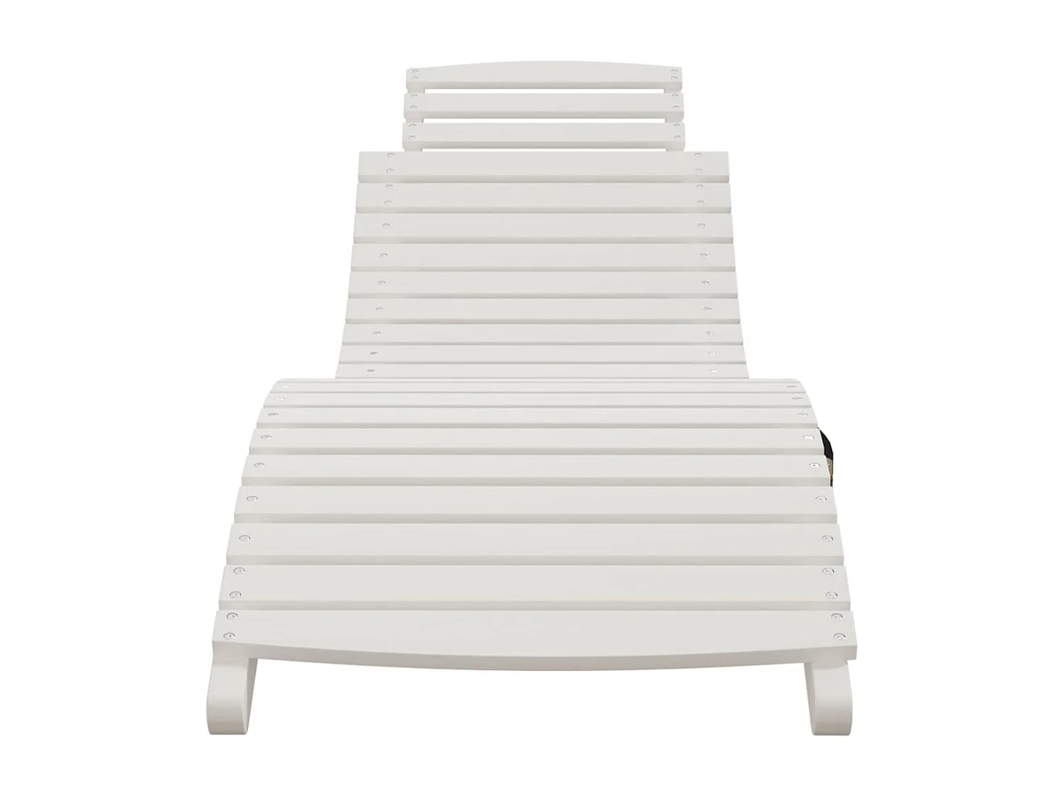 Chaise longue blanc 184x55x64 bois massif d'acacia
