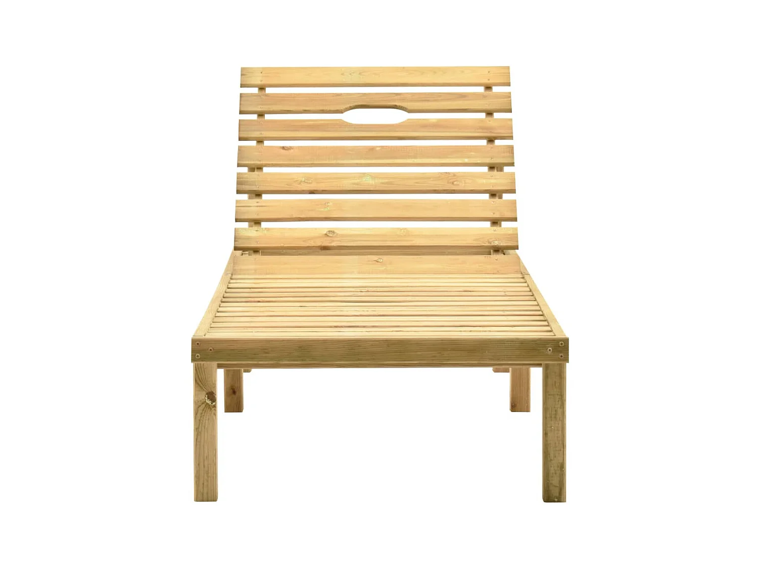 Chaise longue de jardin avec table et coussin Pin imprégné 4