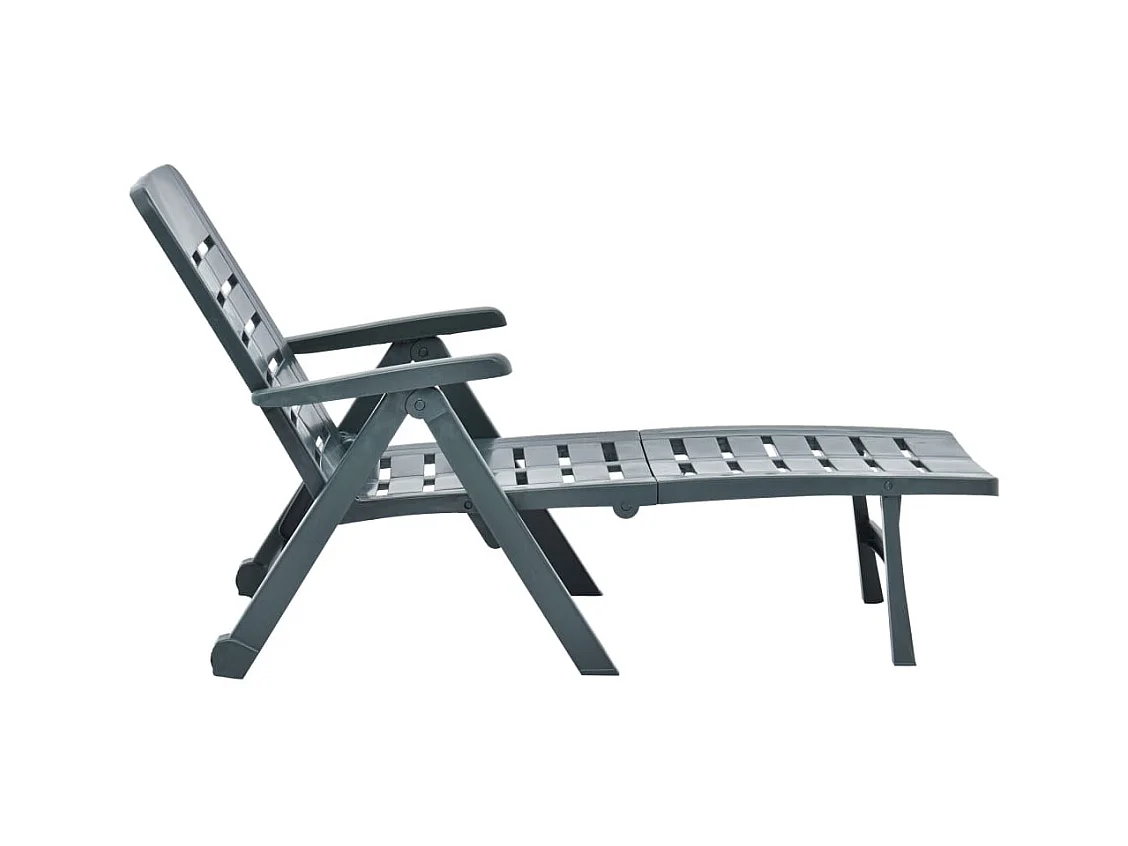 Chaise longue pliable Plastique Vert 2