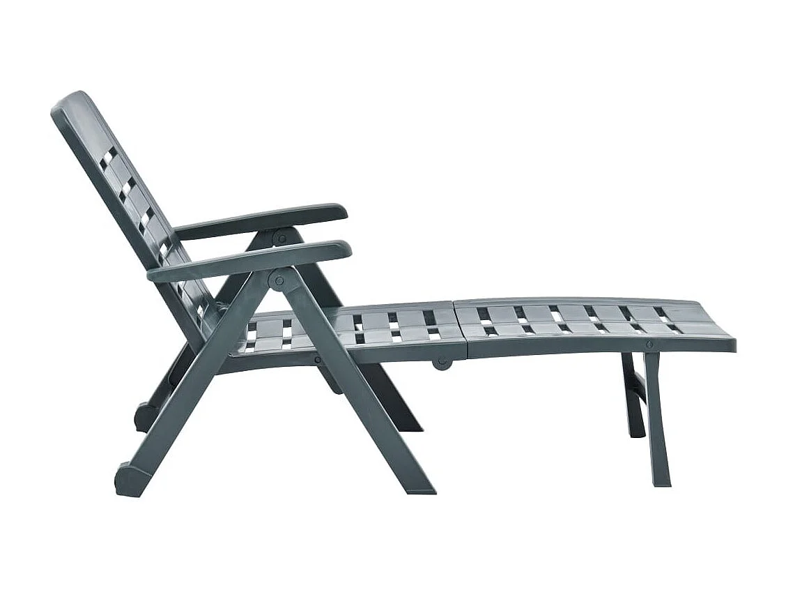 Chaise longue pliable Plastique Vert 2