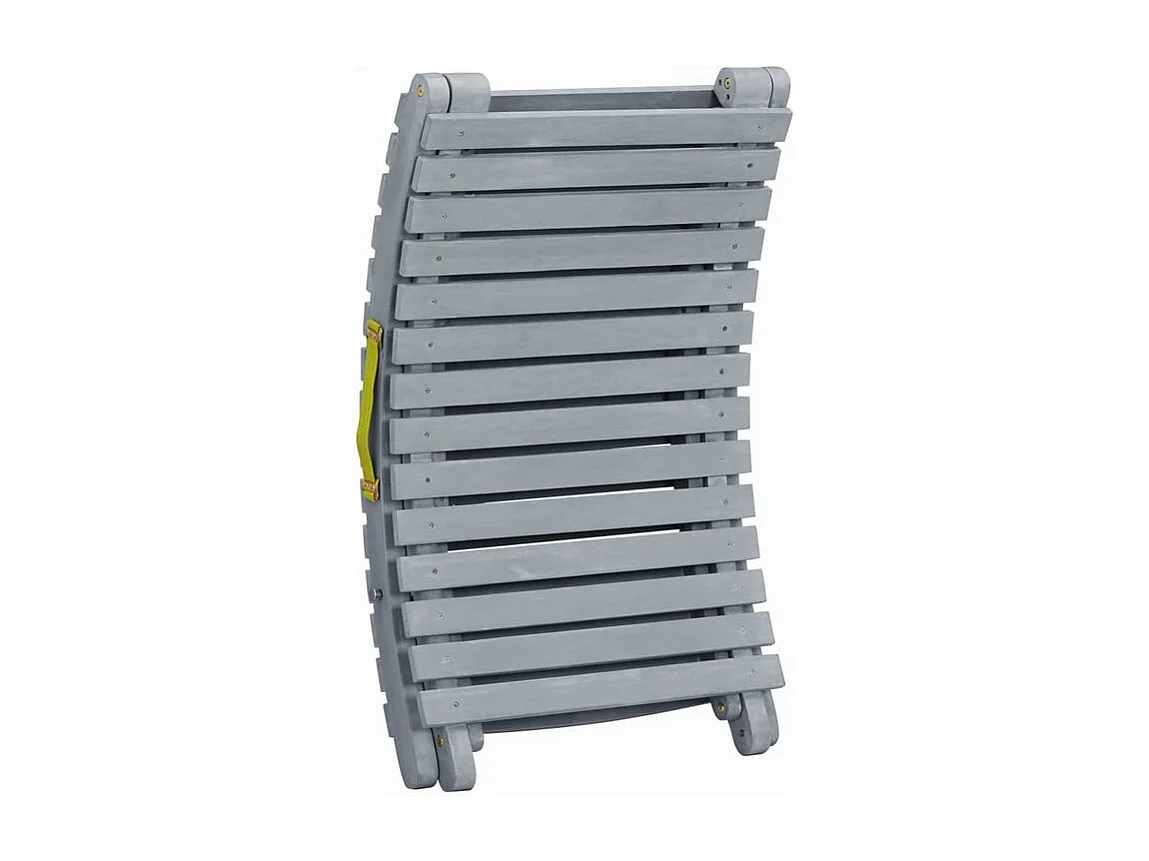 Chaise longue avec coussin Gris Bois d'acacia solide