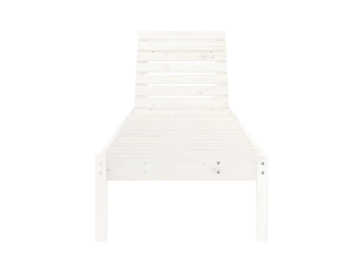 Chaises longues 2 pcs blanc 199,5x60x74 bois massif de pin