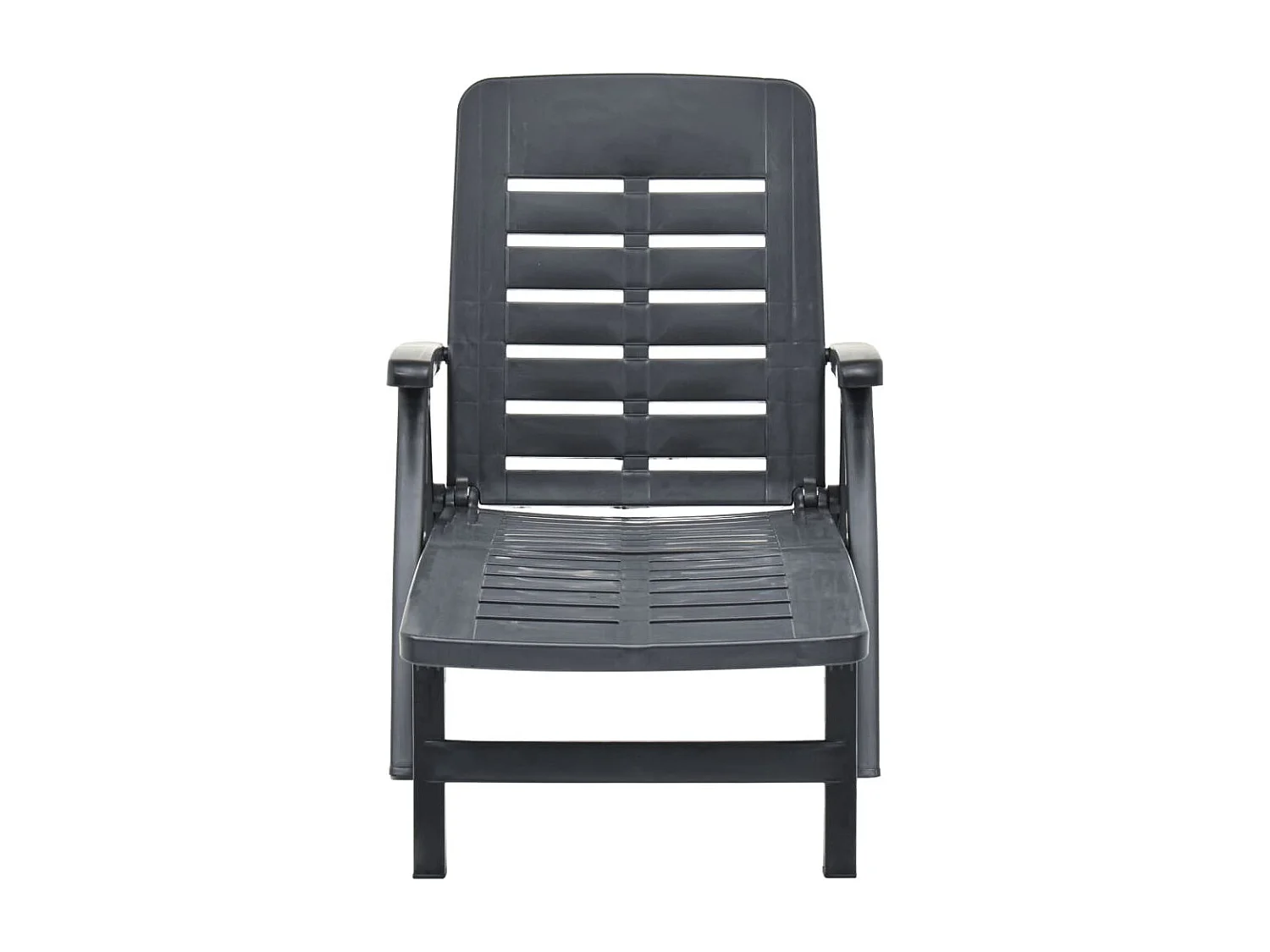 Chaise longue pliable Plastique Anthracite 2