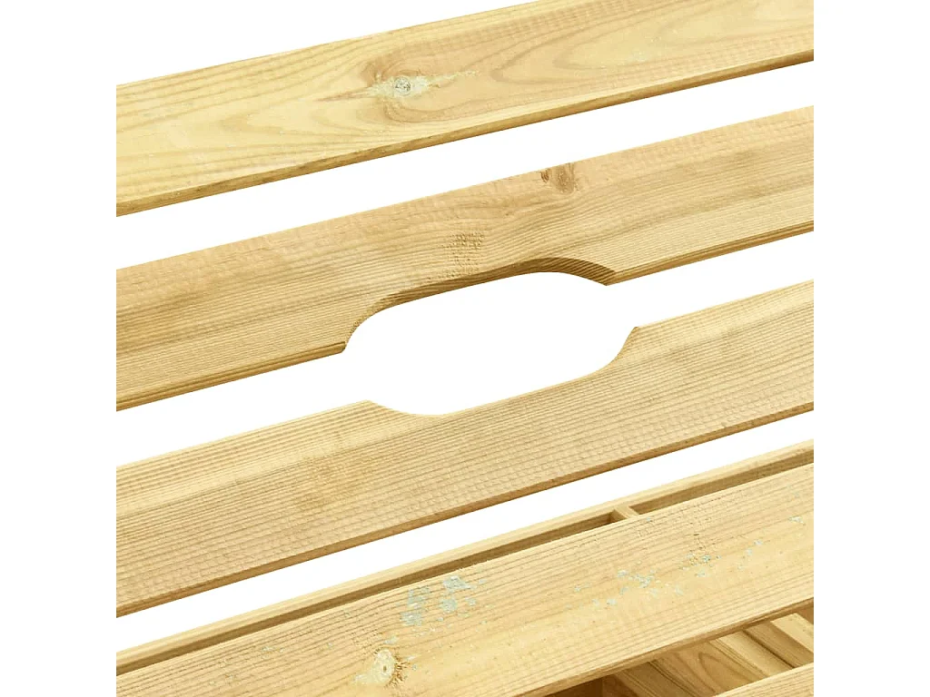 Chaise longue double Bois de pin imprégné de vert 3