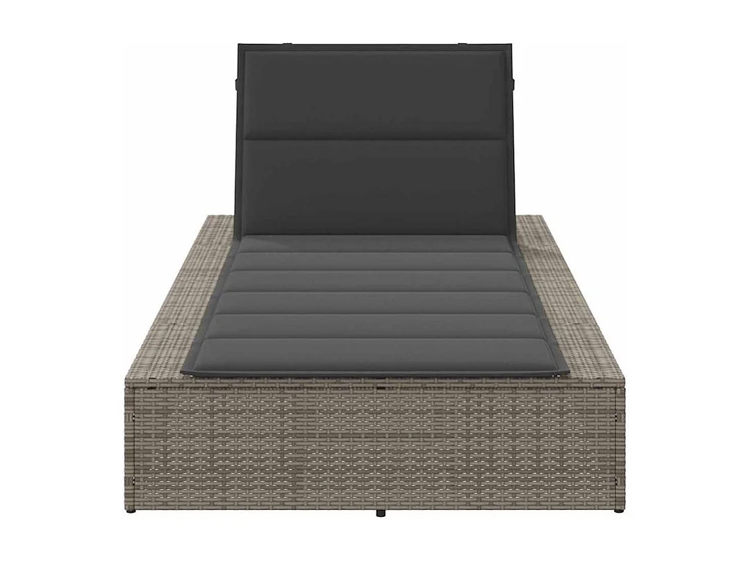 Transat avec coussin flottant gris résine tressée