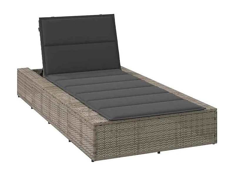 Transat avec coussin flottant gris résine tressée