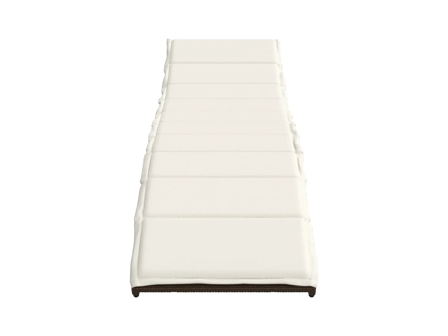 Chaises longues lot de 2 avec table marron résine tressée