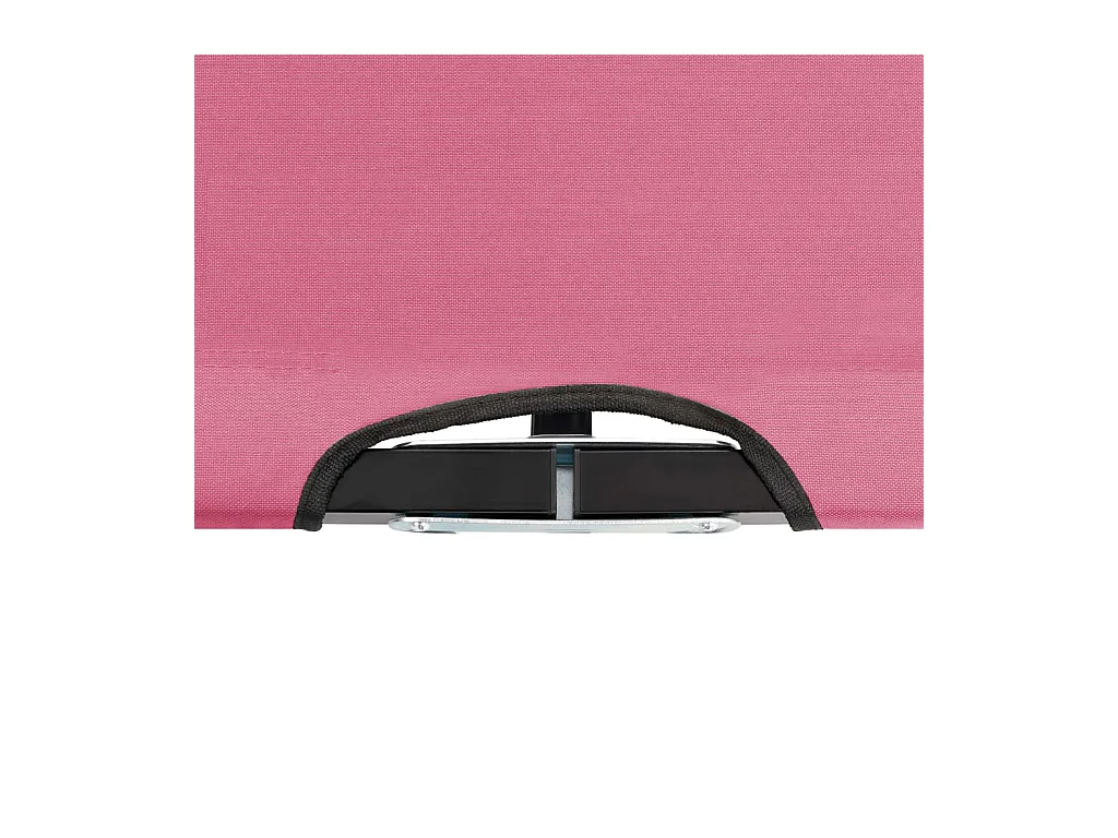 Chaise longue pliable 2 places Rose Acier