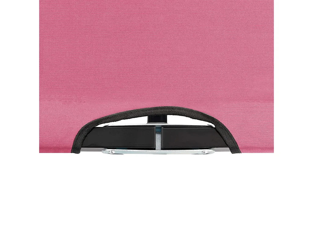 Chaise longue pliable 2 places Rose Acier