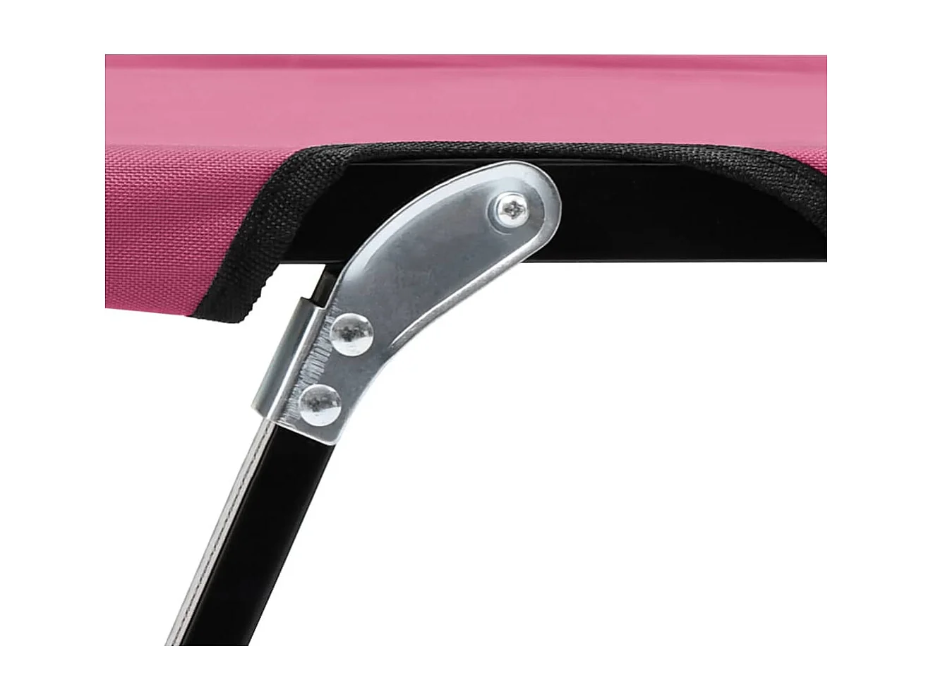 Chaise longue pliable 2 places Rose Acier