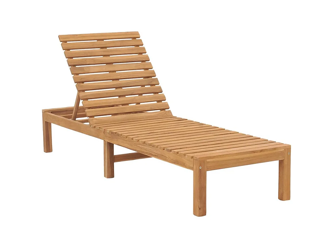 Chaise longue Bois de teck solide