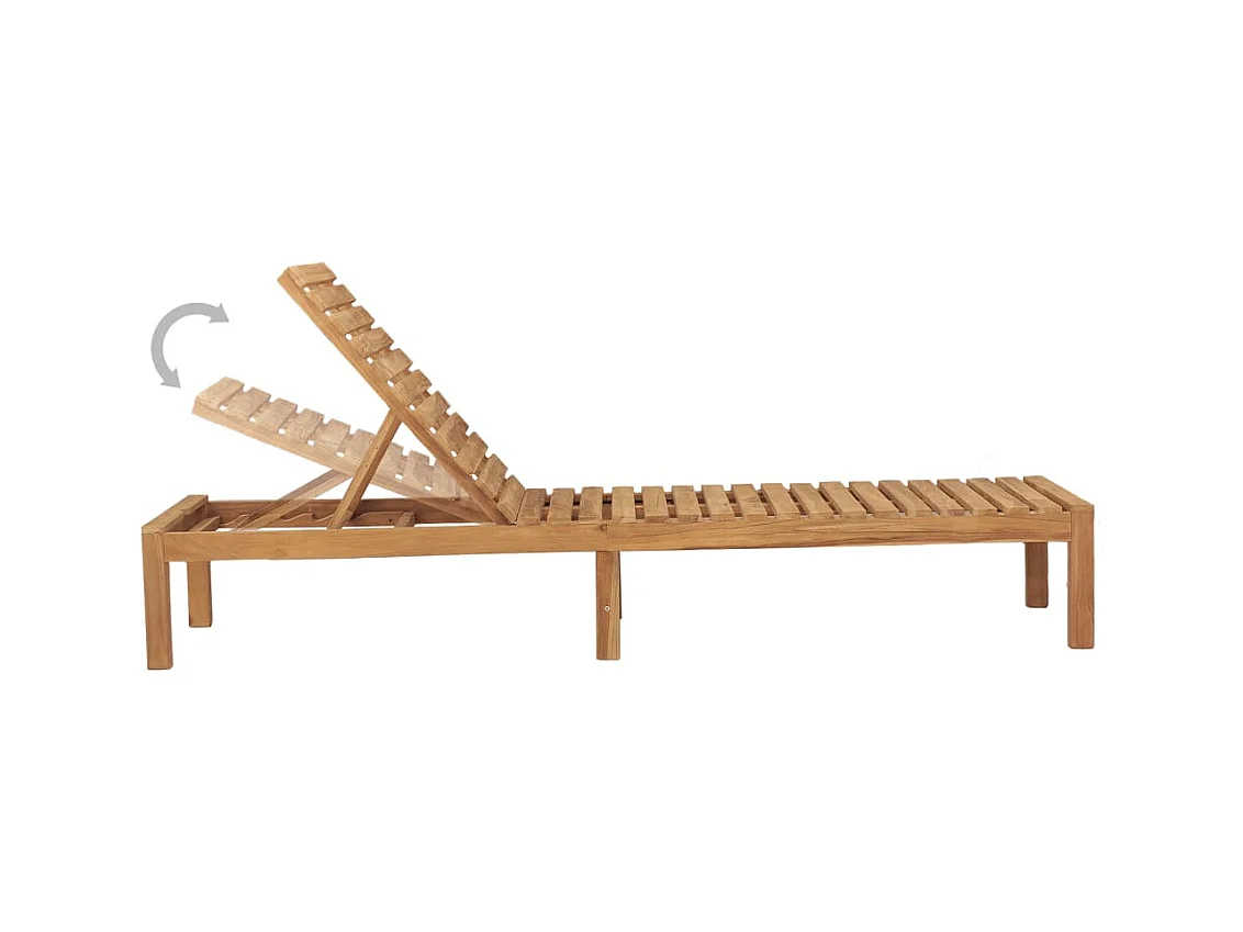 Chaise longue Bois de teck solide