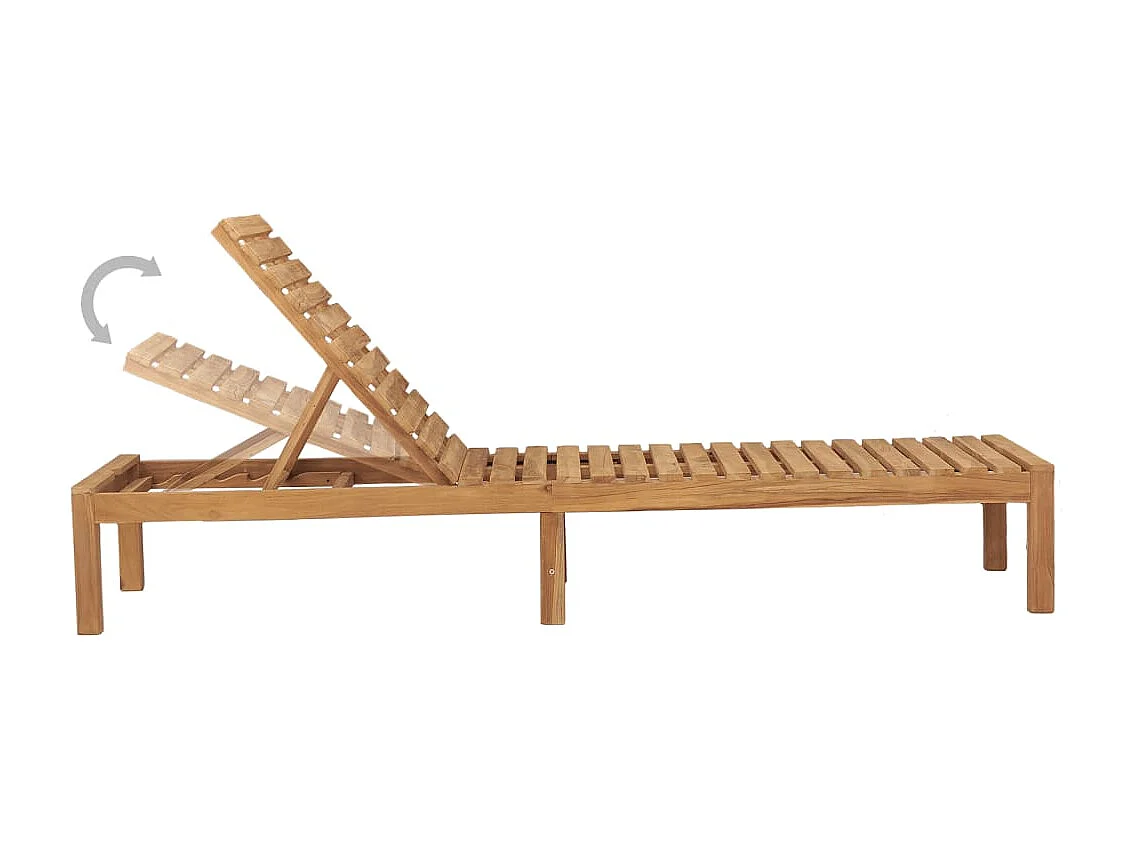 Chaise longue Bois de teck solide