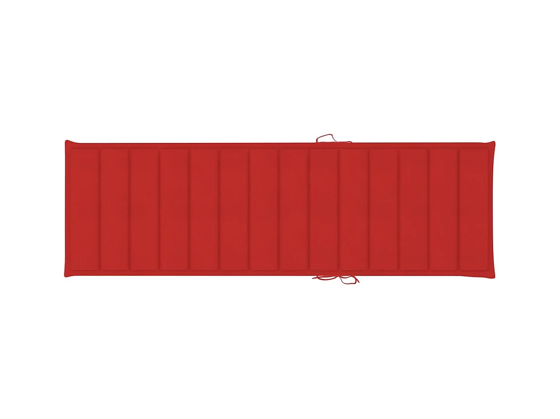 Chaise longue de jardin avec coussin Bois d'acacia solide 6