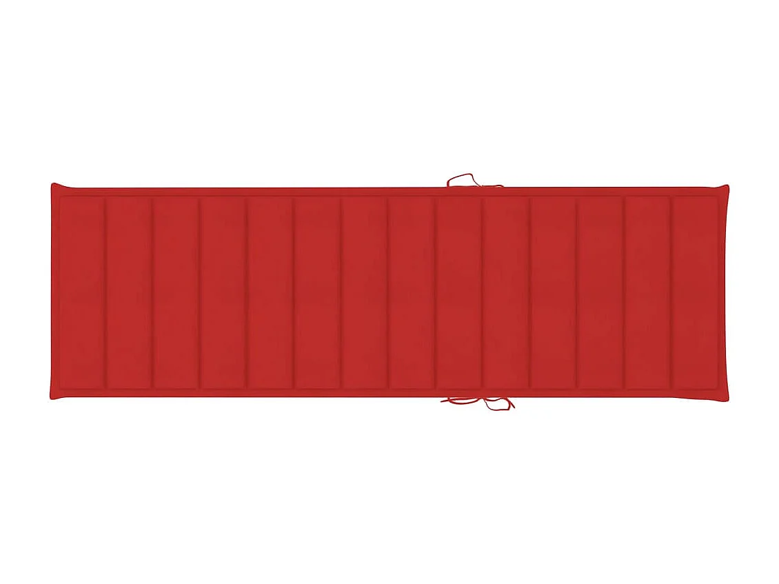 Chaise longue de jardin avec coussin Bois d'acacia solide 6