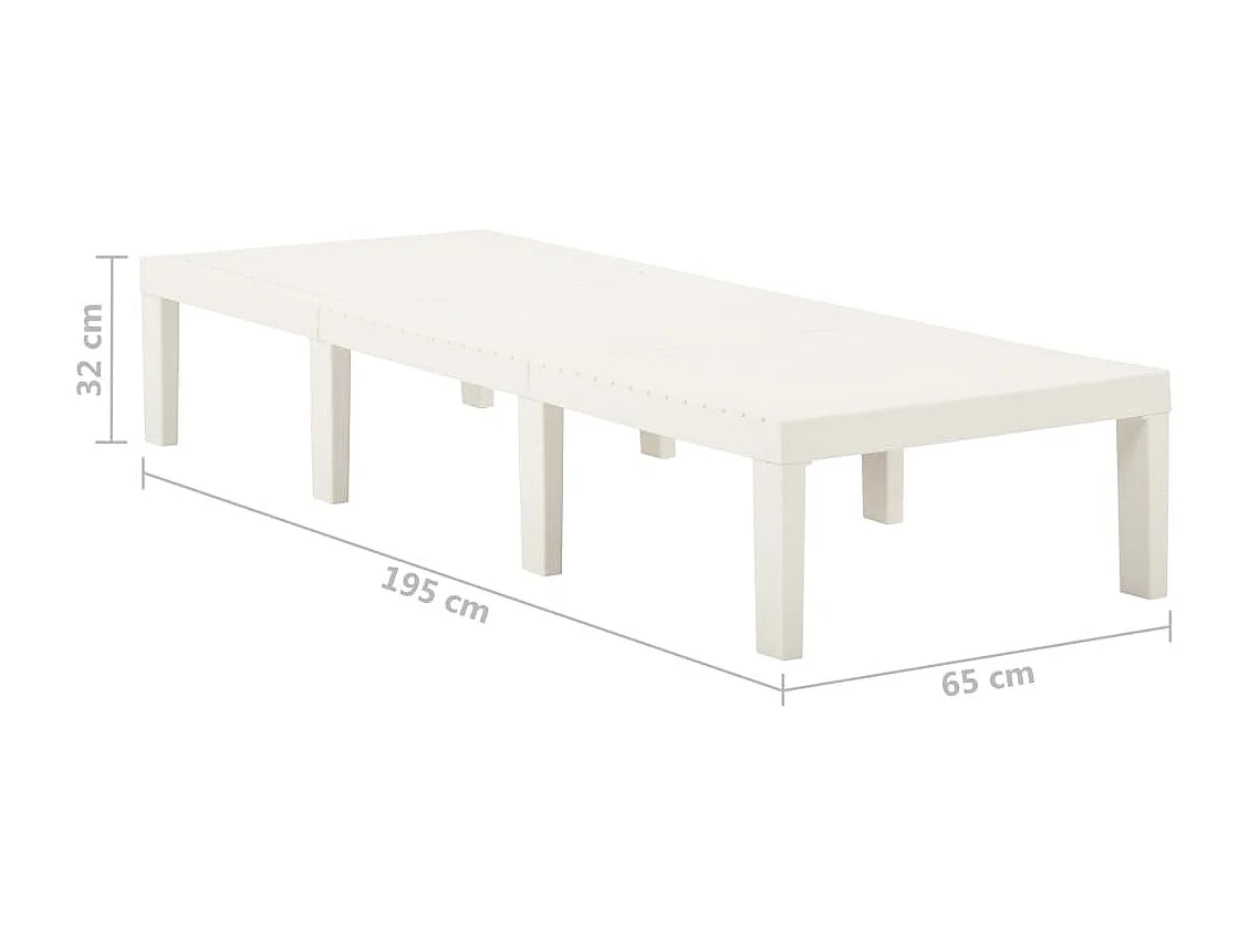 Chaise longue Plastique Blanc