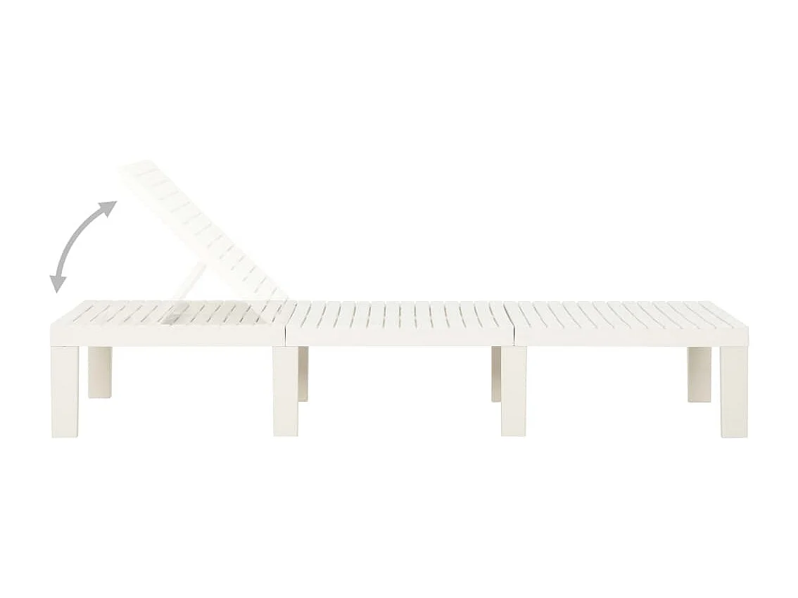 Chaise longue Plastique Blanc