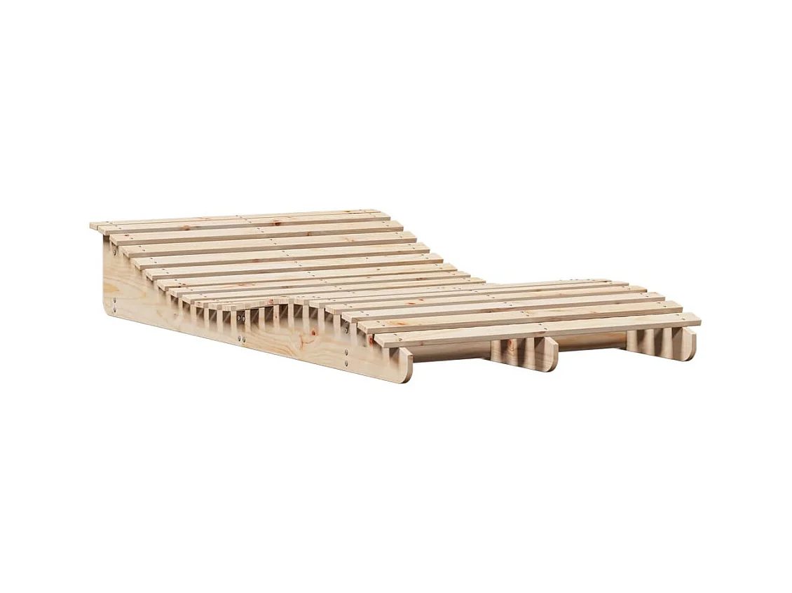 Chaise longue 205x110x31,5 bois massif de pin