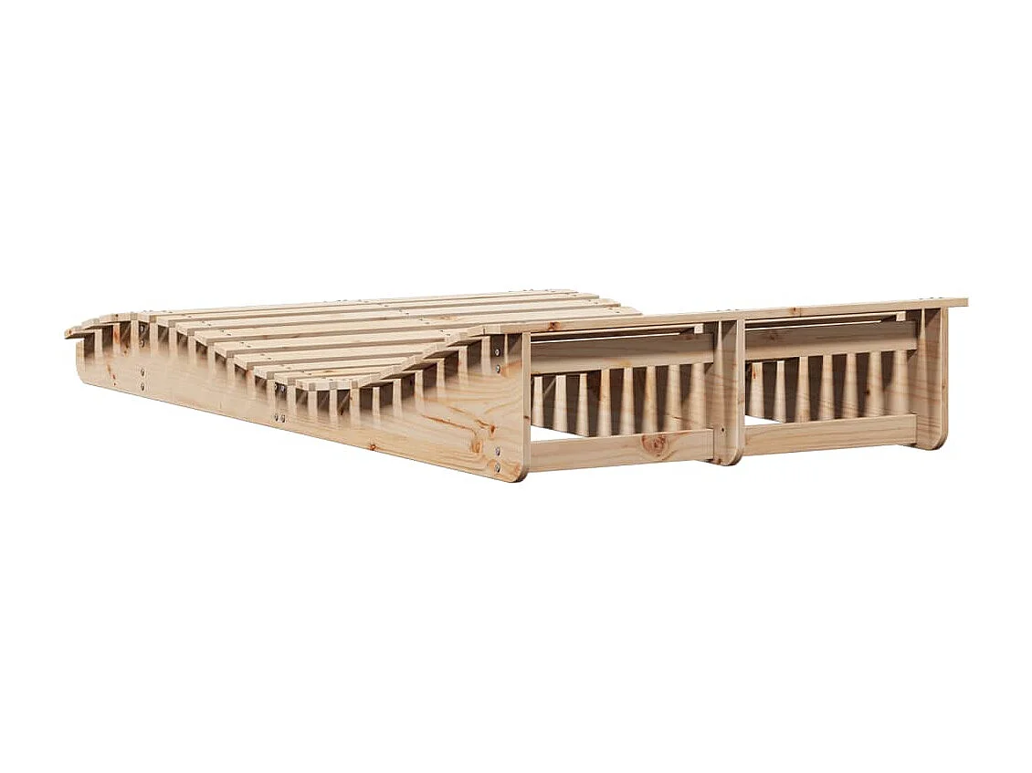 Chaise longue 205x110x31,5 bois massif de pin