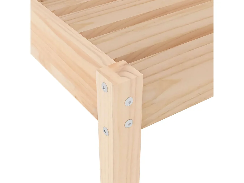 Chaise longue 199,5x60x74 bois massif de pin